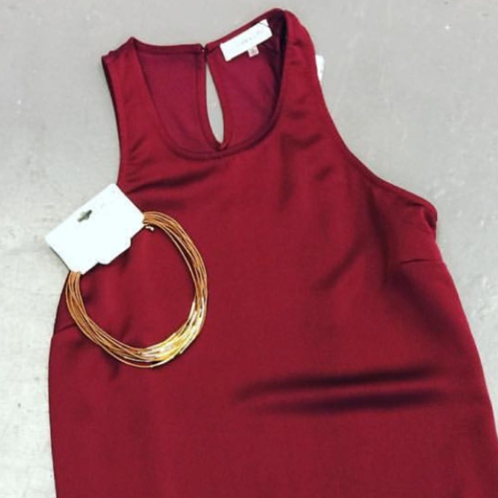 Sugar+Lips racer back blouse Burgundy Varias Sizes LAST FINAL PRICE SALE
